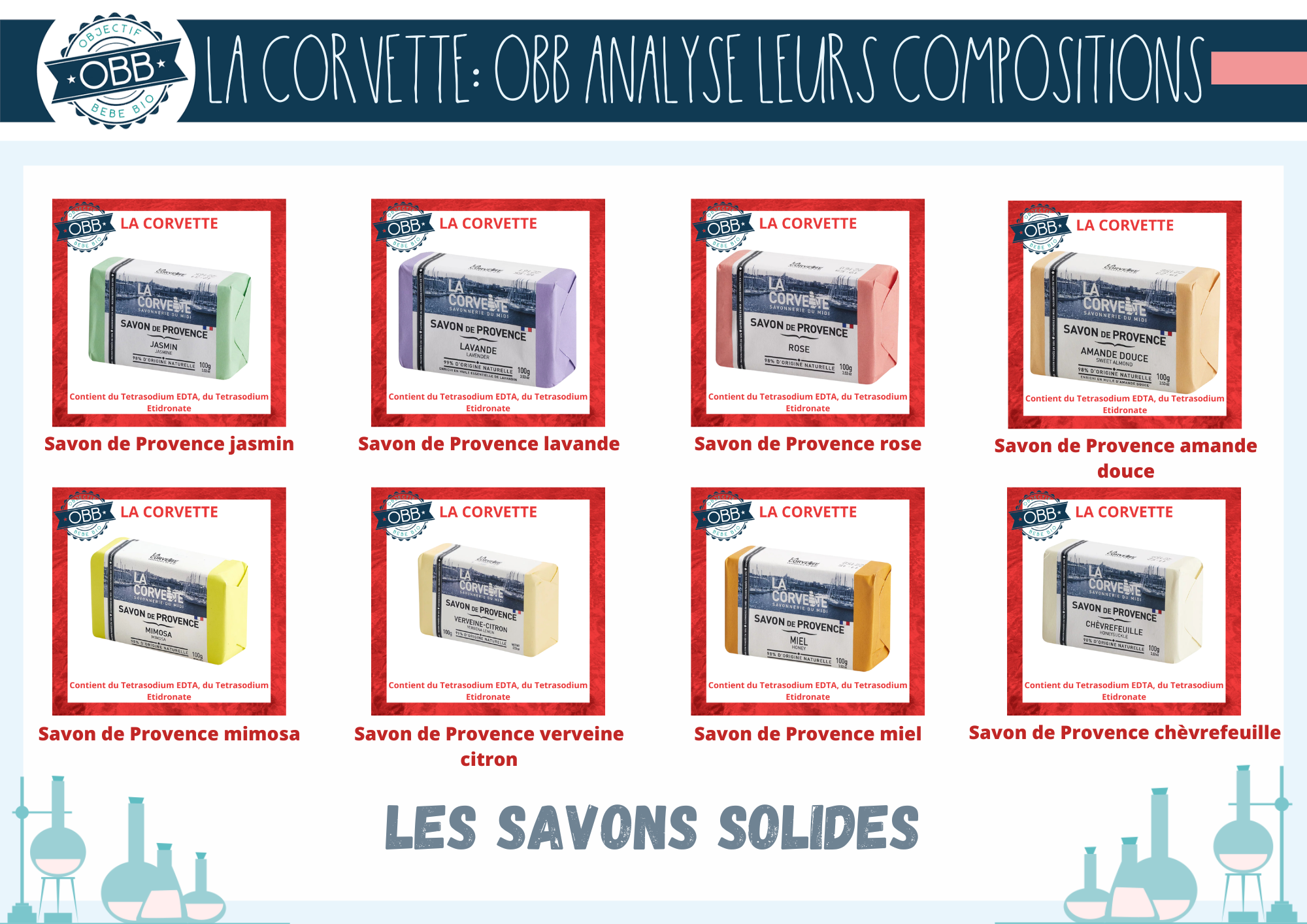  savons de Provence de différents parfums